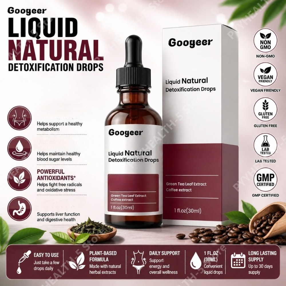 Green Herbal Wellness - Kräutermischung Flüssige Tropfen mit Grüntee-Extrakt, Kaffee-Extrakt,